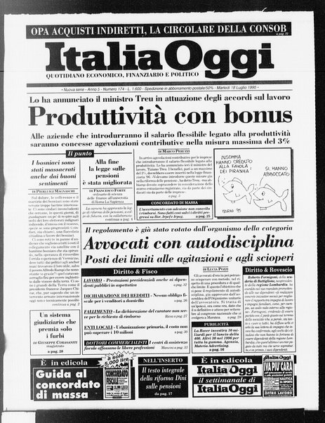 Italia oggi : quotidiano di economia finanza e politica